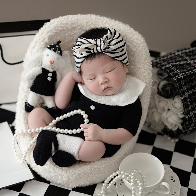 Chanel Black Theme Set - Newborn Photography Props - Image 4